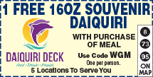 Special Coupon Offer for Daiquiri Deck Raw Bar